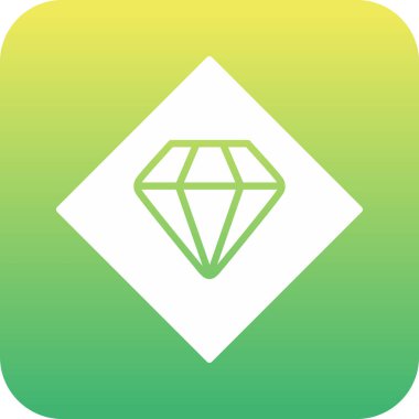 Elmas simgesi, vektör illüstrasyonu