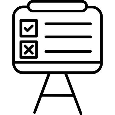 Kontrol listesi simgesi. Web tasarım vektörü.