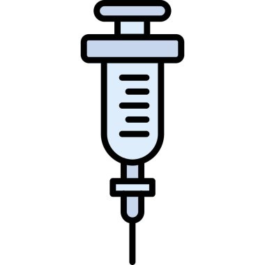 Enjeksiyon simgesi, vektör illüstrasyonu