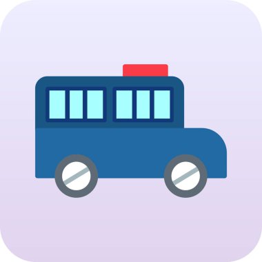 Otobüs. Web simgesi basit tasarım