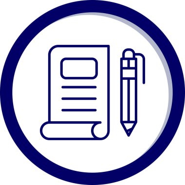 Kalem simgesi, vektör illüstrasyonu.