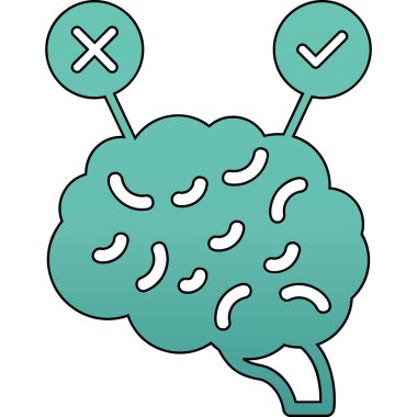 beyin ikonu vektör illüstrasyonu