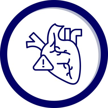 Yürürlükteki düz stil arkaplanda ok simgesine sahip kalp