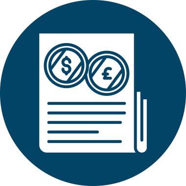 Avro sikkeleri düz yuvarlak vektör simgesi