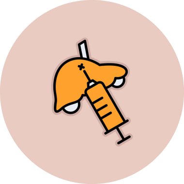 vektör ciğerleri simge illüstrasyonu