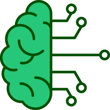 beyin ikonu vektör illüstrasyonu