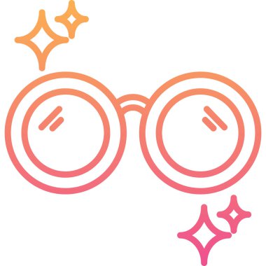 gözlük ikonu vektör illüstrasyonu