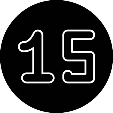 1 numaralı simge vektör illüstrasyon tasarımı