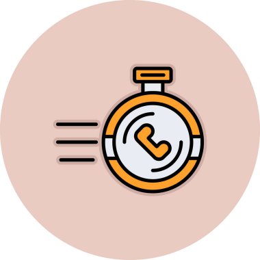 Alarm saat simgesi vektör illüstrasyonu