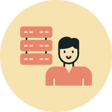 Dizüstü bilgisayar simgesi olan bir kadının vektör çizimi