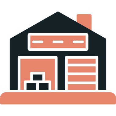 bina düz simgesi, vektör, illüstrasyon