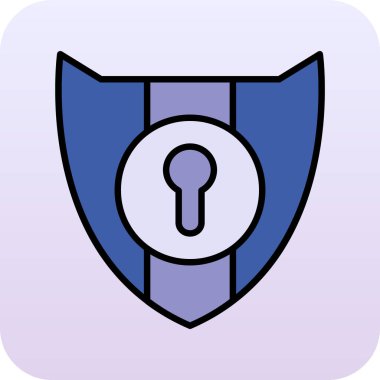 Kalkan. Web simgesi basit illüstrasyon