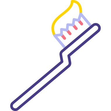 Diş fırçası. Web simgesi basit illüstrasyon