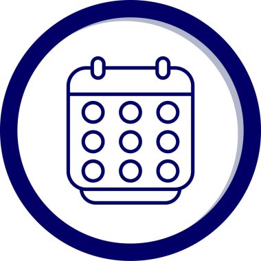 Takvim. Web simgesi basit illüstrasyon