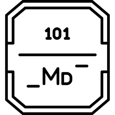 Kimyasal elementin vektör çizimi