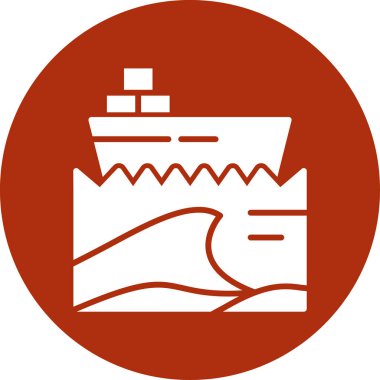 Bir geminin vektör çizimi