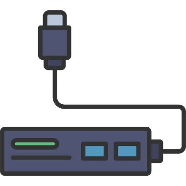 Kablo. Web simgesi basit illüstrasyon