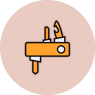 Gördüm. Web simgesi basit illüstrasyon