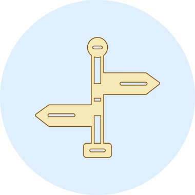 Yol simgesi. Vektör çizim