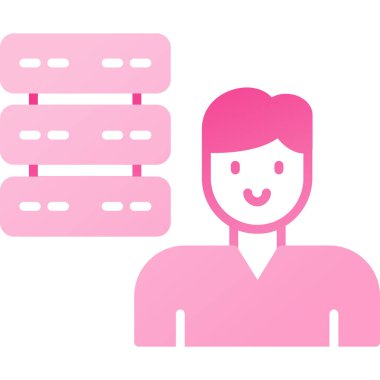 Kutu vektör çizimi olan kadın