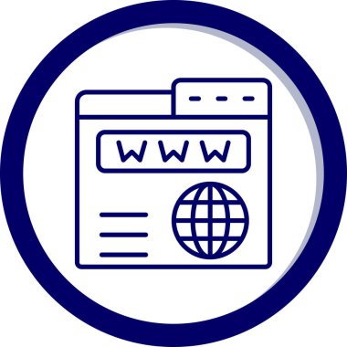 tarayıcı web sayfası simgesi, vektör illüstrasyonu