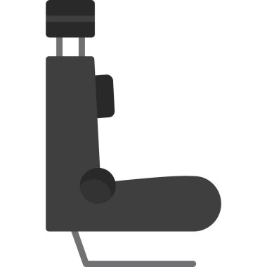 Koltuk vektör simgesi. Siyah vektör logosu beyaz arka plan koltuğunda izole edildi.