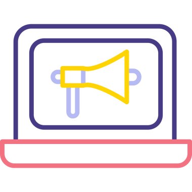 Reklamcılık. Web simgesi basit illüstrasyon