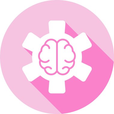 Beyin. Web simgesi basit illüstrasyon