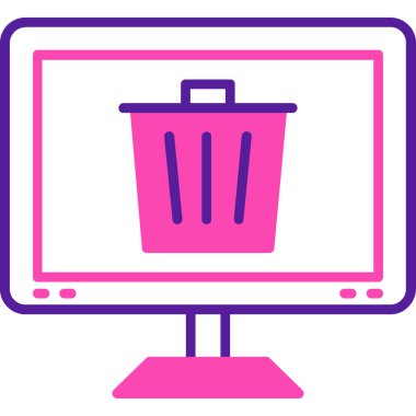 Bilgisayar. Web simgesi basit illüstrasyon