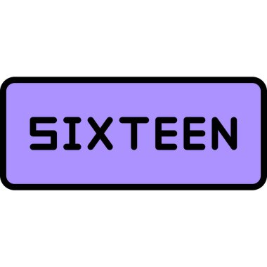 6 numaralı simge vektör illüstrasyonu