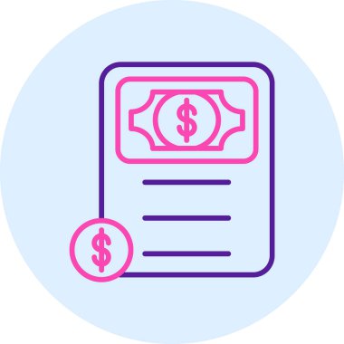 Dolar işaretli bir banknotun vektör çizimi