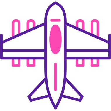 Uçak simge vektör çizim