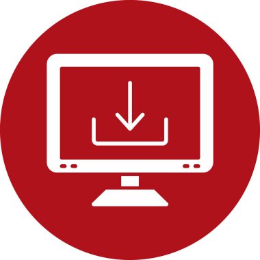 Bilgisayar. Web simgesi basit illüstrasyon