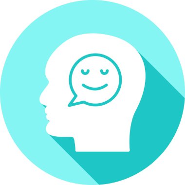 İnsan yüzü simgesinin vektör illüstrasyonu