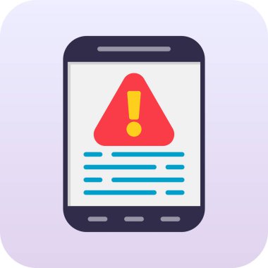 düz biçimli mobil uyarı simgesi