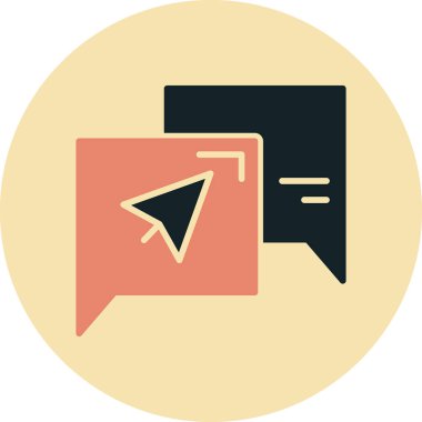 Konuşma baloncukları simgesi, illüstrasyon, vektör