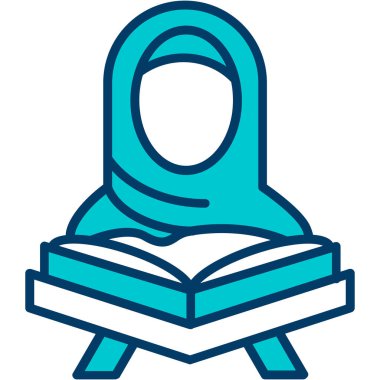 Müslüman kadın bir kitap okuma