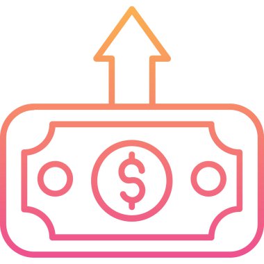 Para için. Web simgesi basit illüstrasyon