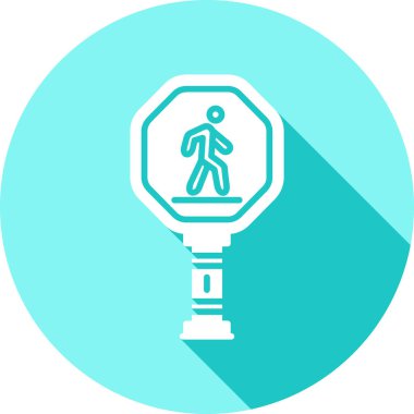 İzole edilmiş tek bir trafik simgesinin vektör çizimi