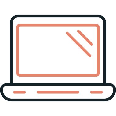 Bilgisayar. Web simgesi basit illüstrasyon