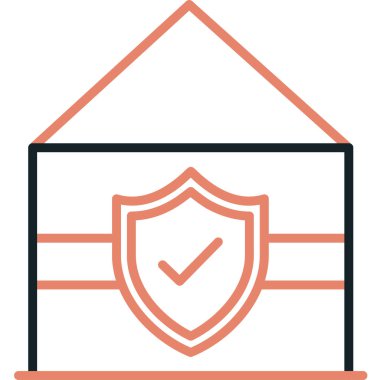 Bir ev simgesinin vektör illüstrasyonu