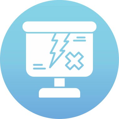 Yıldırımlı dizüstü bilgisayar, web tasarımı, vektör çizimi