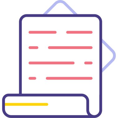 Belge. Web simgesi basit illüstrasyon