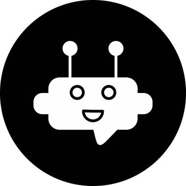 Robot simgesi, basit vektör çizim