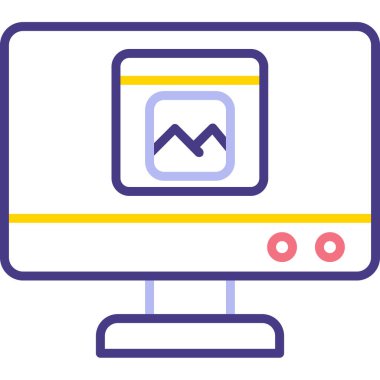 dizüstü bilgisayar simgesi, vektör illüstrasyonu