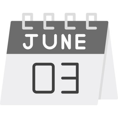 Haziran takvim simgesi tasarım