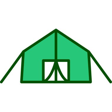 yeşil çatı vektör simgesi