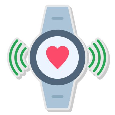 kalp saati vektör simgesi