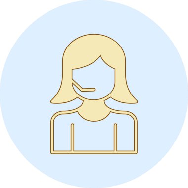 Kadın simgesinin vektör illüstrasyonu