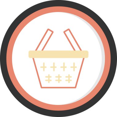 Sepet alışveriş simgesi taslak biçiminde